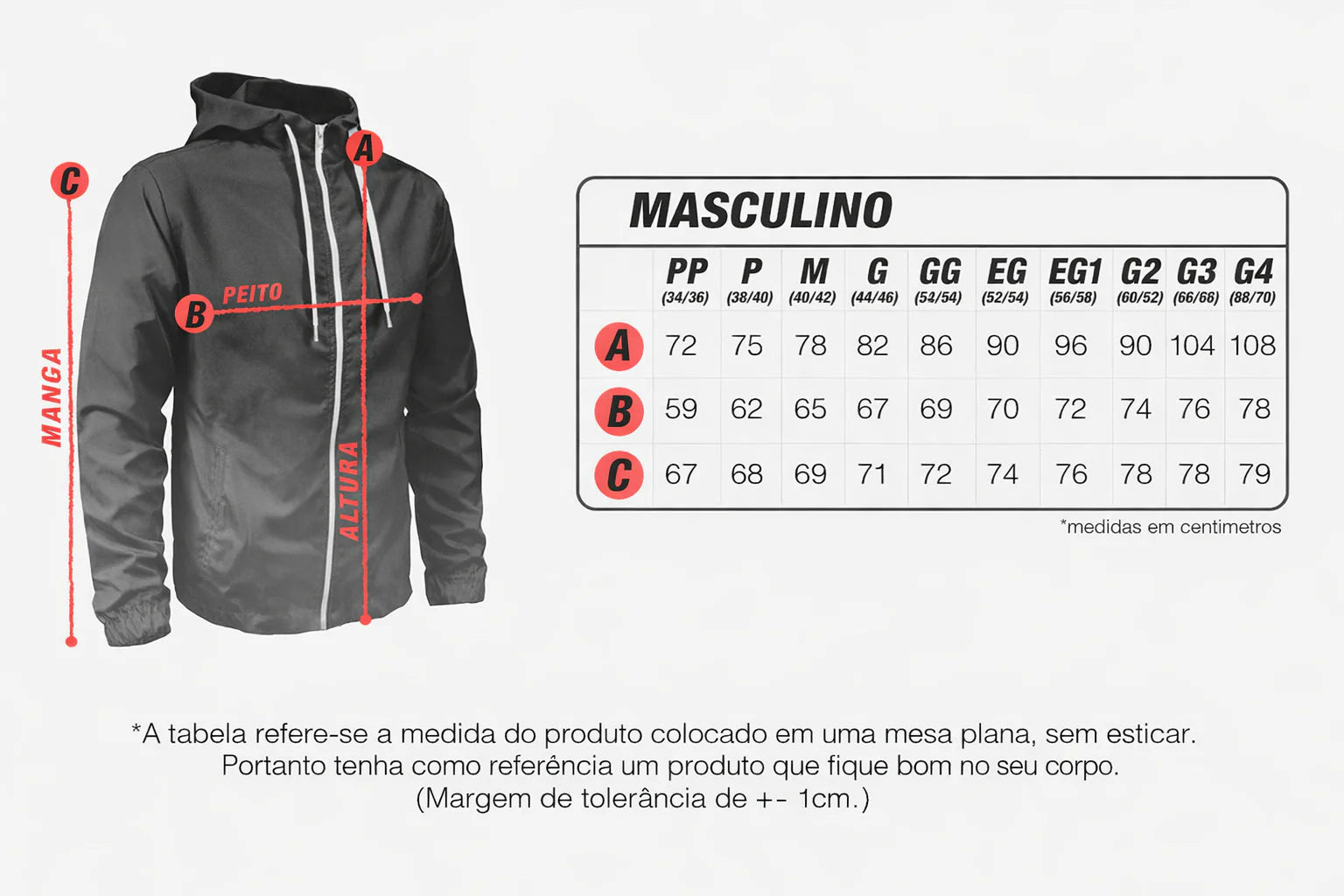 Casaco com Ziper e Capuz Moletom Unissex