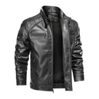 Jaqueta De Couro Masculina Slim Resistente