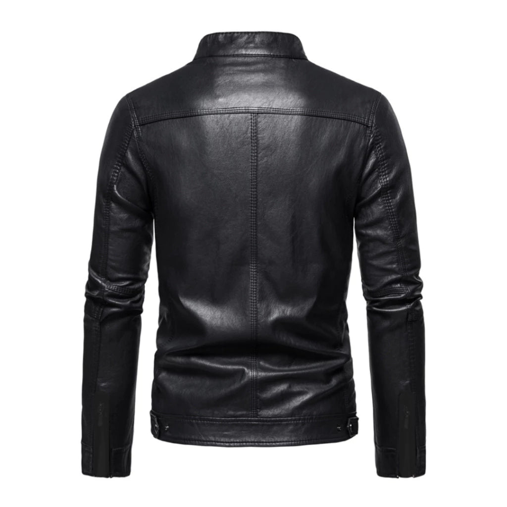 Jaqueta De Couro Masculina Slim Resistente