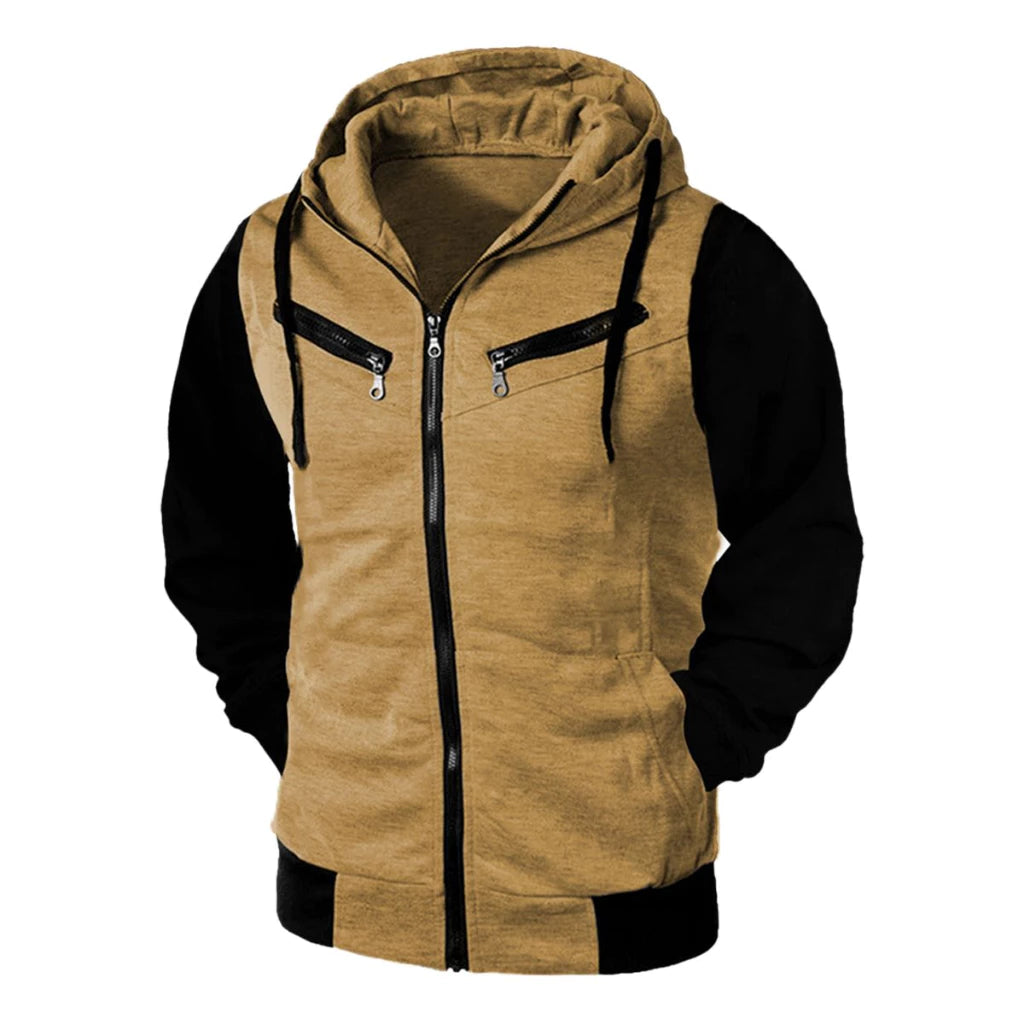 Casaco com Ziper e Capuz Moletom Unissex
