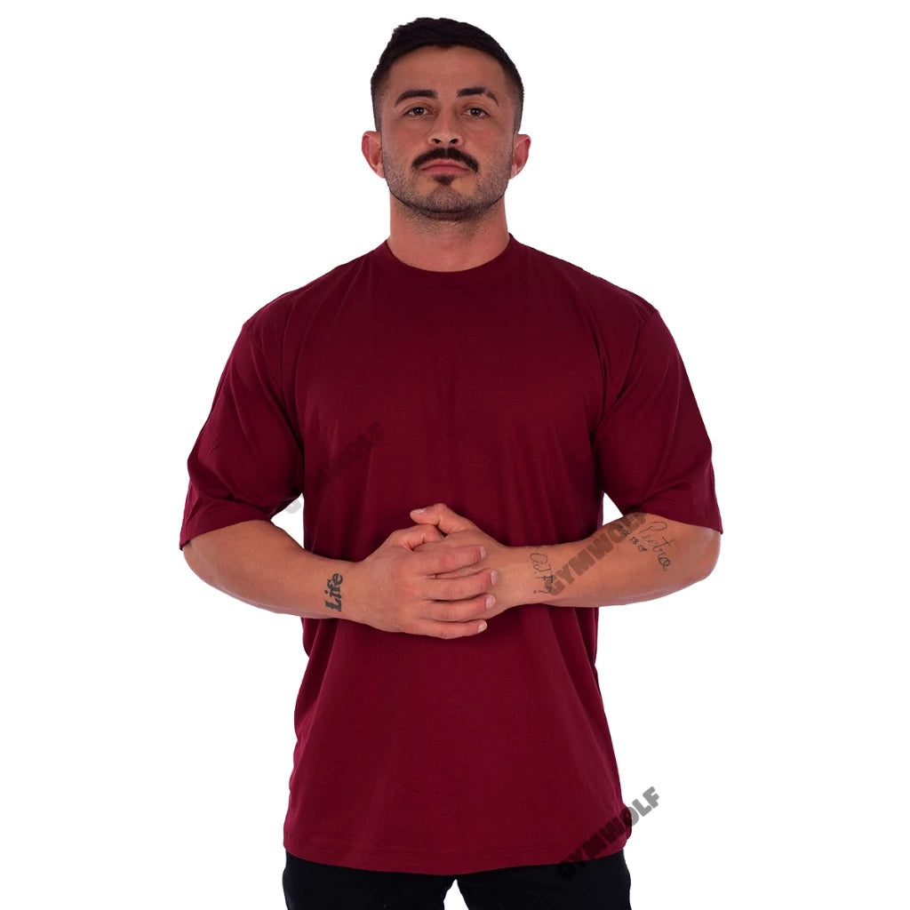 Camiseta Oversized Streetwear Masculina Gola Alta