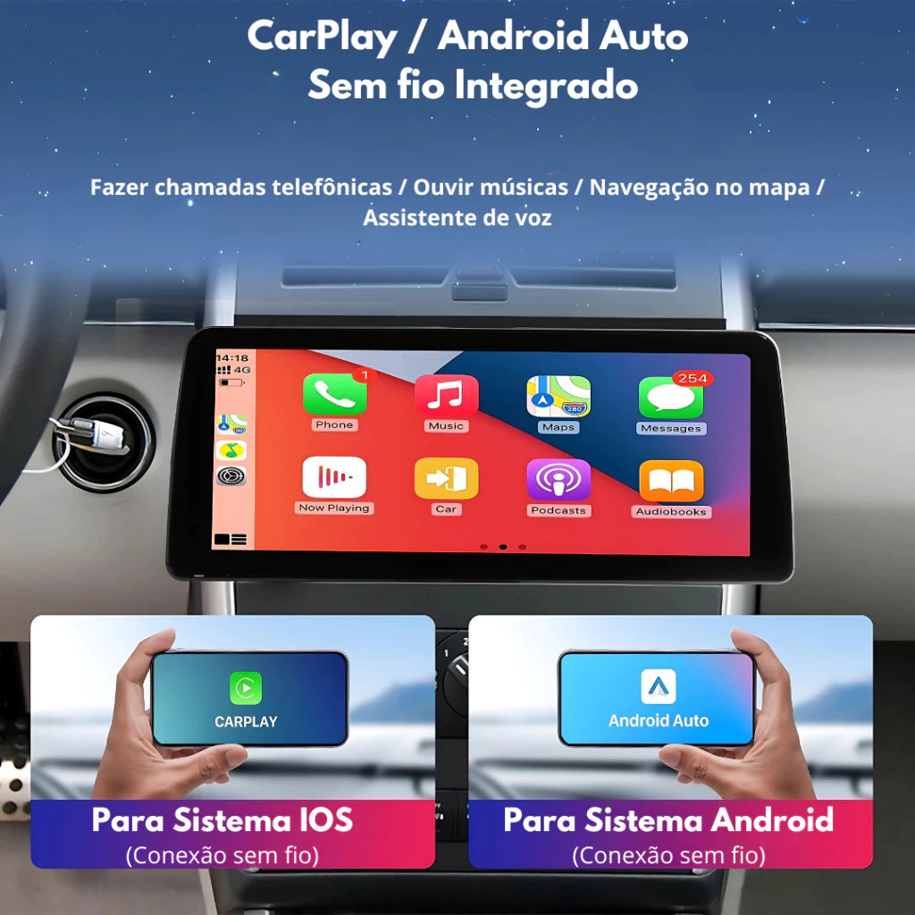 Adaptador de Carplay/Android Auto Sem FIO
