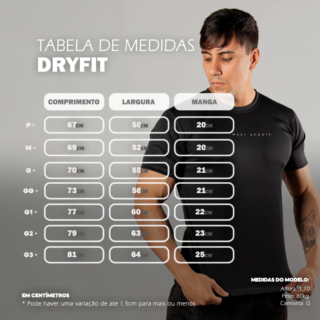 Kit 5 Camisetas DryFIT - Frete Grátis