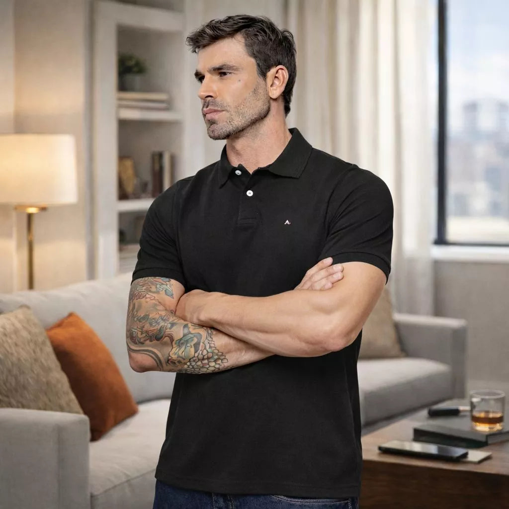 Kit 2 Camisas Polo Masculina Algodão Piquet Básica Premium