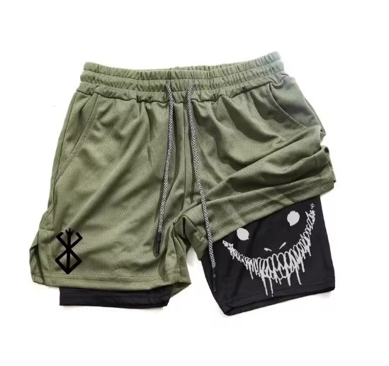 Short Compressão Esportivo 2 em 1 Berserk