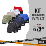 8 Bermudas Everlast Dryfit de compressão